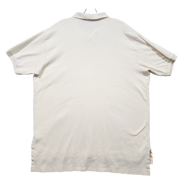 Ralph Lauren Polo Shirt Mens XL White Solid 100% Cotton Black Pony Vintage - Picture 13 of 16